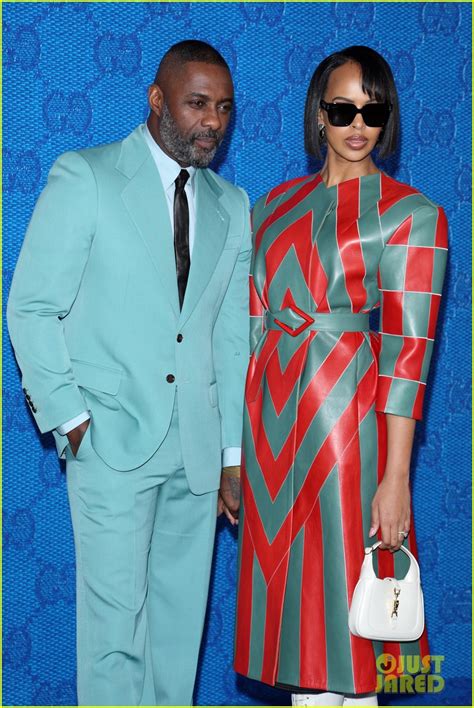 sabrina elba gucci|Idris Elba shares a kiss with wife Sabrina as they attend the Gucci .